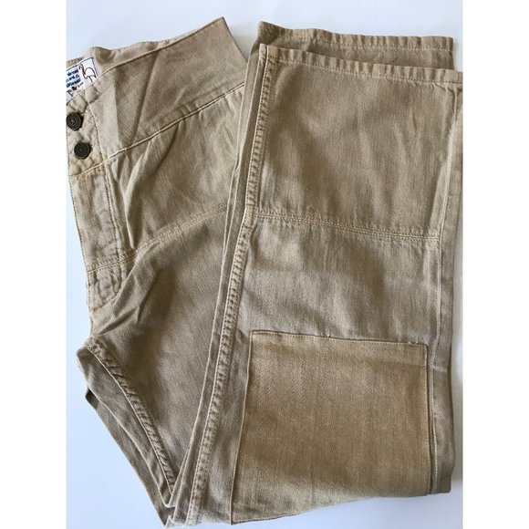 Free People Tan Wide-Leg Trousers - Picture 4 of 6